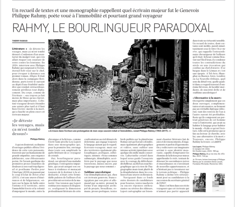 “Le Courrier”, 9 mars 2023