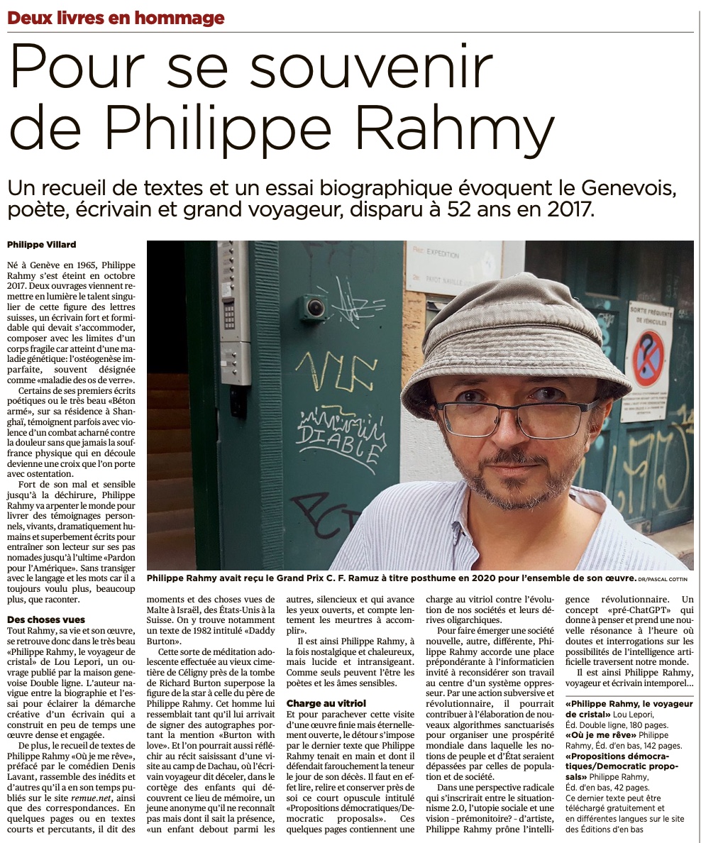 Tribune de Geneve, 10 juin 2023
